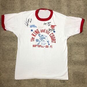 One-of-a-Kind Vintage Autographed “The King and His Court 1980’s Ringer Tee | L